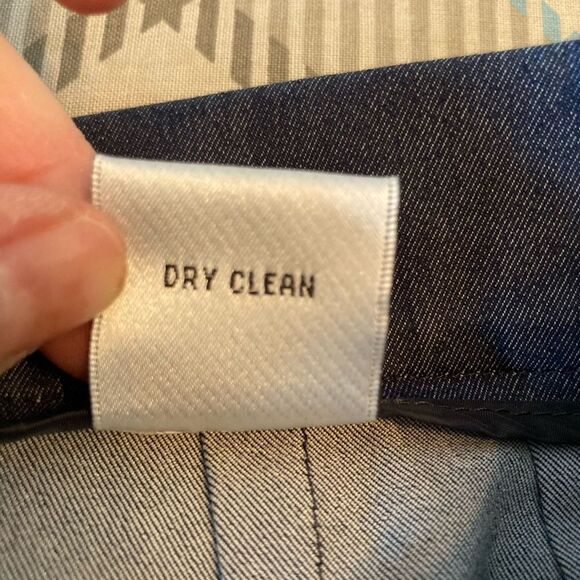 Talbots NWOT dark chambray high waist slim trousers - Picture 7 of 10